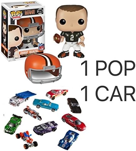 Funko POP NFL: Wave 1 - Johnny Manziel Action Figures Plus 1 Diecast model Metal cars Random - 1 POP 1 Diecast Model Metal Cars Random. Best Gift Bundle
