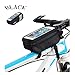 Azaker Top Tube Bike Frame Bag LECCER Super Light Cycling Bicycle Front Bag Pannier Single Pouch for up to 5.7 inch Cellphone Phone
