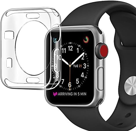 Apple Watch Series 3 Case, Siuber 42MM iWatch Ultra Slim Transparent TPU All-around Protective Cover [Perfect Fit, Scratch Resistant] Premium Flexible TPU Clear Case Cover for Apple Watch Series 3(42mm)