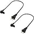 Vebner 2-Pack - Extra Short Power Cord Compatible with Sonos Era 100 and Era 300 Speakers (Black - 19.5 Inches)