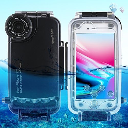 HAWEEL iPhone Diving Case, Mixneer Professional [40m/130ft] Surfing Swimming Snorkeling Photo Video Waterproof Protective Case Underwater Housing for with Lanyard