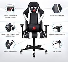 Inland Mach Ergonomic Racing Style Recliner Gaming Chair With 5 Year Warranty Black White Buy Online At Best Price In Uae Amazon Ae