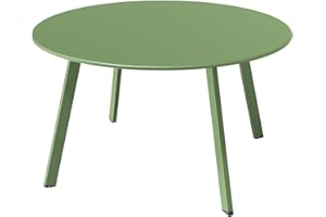 Grand patio Outdoor Round Coffee Table, 28-inch Patio Side Table, Great for Backyard Patio Deck, Sage Green