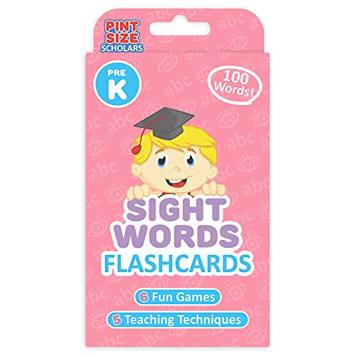 Sight Words Flashcards for Reading Readiness - Choose from 5 Grade Levels, 100 Words Each! by Pint-Size Scholars (Pre-K)