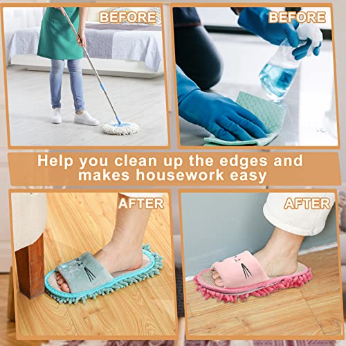 Wesiti 4 Pairs Microfiber Mop Slippers for Floor Cleaning photo 12