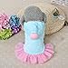 haoricu Puppy Clothes, Chiens Velvet Dog Dress Pet Clothes Clothing Small Puppy Winter Warm Coat Custome (M, Blue)