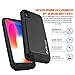 PunkJuice for iPhone X Battery Case, Waterproof IP68 Certified Charger Cover W/Built-in Screen Protector [Ultra Slim] Fast Charging & Protective 3600mAh Power Juice Bank for iPhone Xs & X [Black]