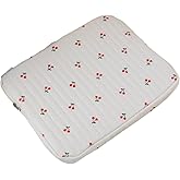 Cute Cherry Floral Laptop Sleeve Y2K Preppy Carrying Laptop Bag Cover Girly Coquette Puffy Quilted Tablet Liner Pouch (Cherry,11 inch)