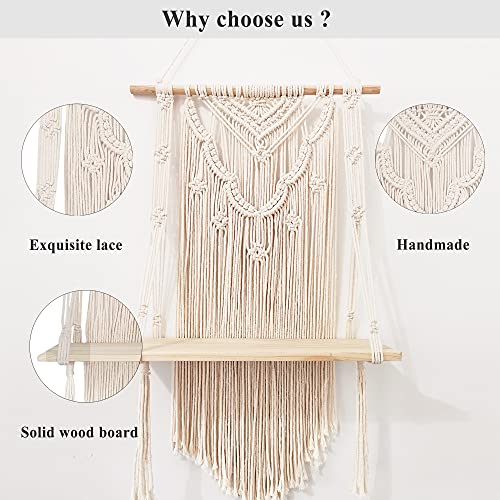 Macrame Wall Hanging Shelves,Macrame Shelf Boho Shelf,Macrame Wall