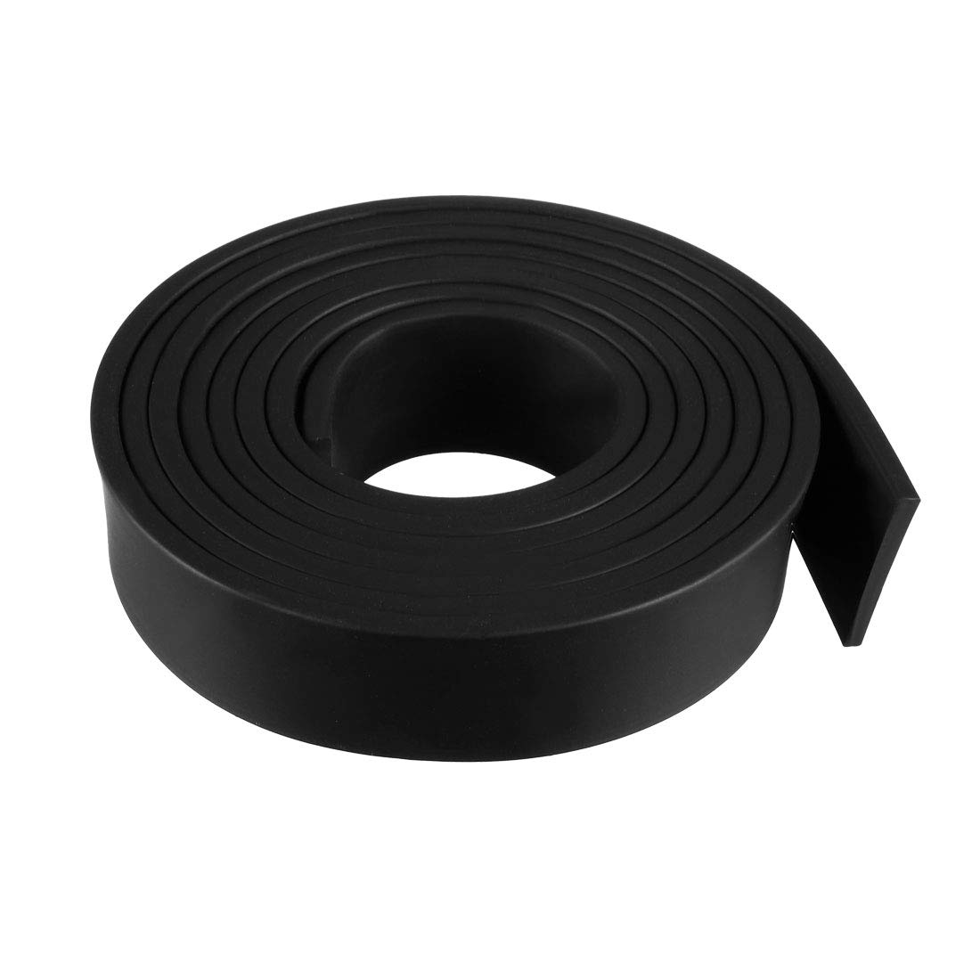 sourcing map Solid Rectangle Rubber Seal Strip 15mm Wide 2mm Thick, 1 Meter Long Black