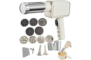 Mucalam Noodle Making Machine, Electric Pasta Maker, Wireless Handheld Household Device. with Nozzle Heads for Homemade Outpu