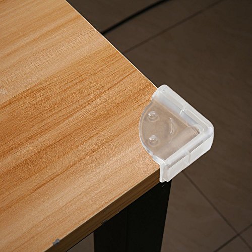 Anpatio 20Pcs Baby Safety Table Edge Guard Protector Anti-Collision Thick Soft Impact Rubber Clear Corner Cushion for Home Kitchen Office Desk Bed Cupboard Furniture Edge with 3M Adhesive - Thumbnail 2