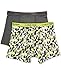 Calvin Klein Big Boys' Multipack Kids Performance Boxer Brief Underwear, 2 Pack-Green Geo Print, Castlerock, L (12/14)