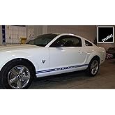 Decal Mods Rocker Panel Door Side Stripes Decals for Ford Mustang Black (Matte) - RB - CBM