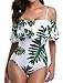 ARKRIR Women's Shoulder Belt Personalized Print Sexy Beach Or Party One-Piece Swimsuits