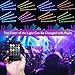 Car LED Strip Lights, 4pcs 48 LEDS Interior Car Lights, Multicolor Music Under Dash Lighting Kit with Sound Active Function and Wireless Remote Control, Car Charger Included, DC 12Vthumb 4