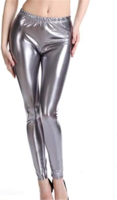 silver leather leggings