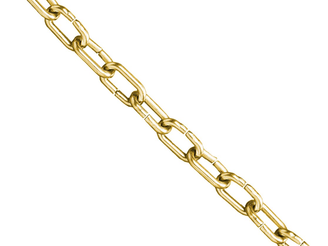 Faithfull FAICHCC1610B Polished Brass Clock Chain 1.6 mm Link Dia. x 10 m Length