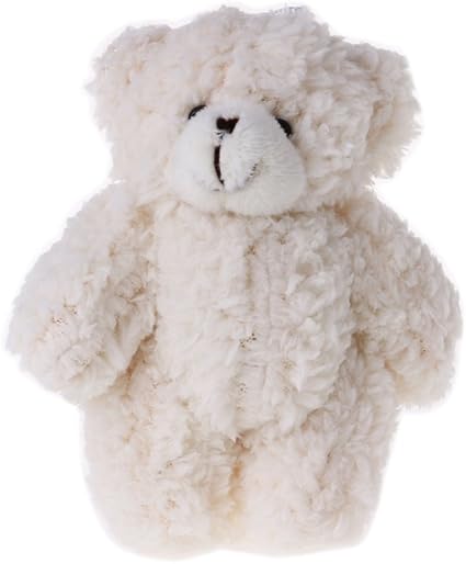 Amazon.com: Misright Mini peluche peluche oso peluche muñeca juguetes blanco Gummy Bears animal juguete llavero cadena: Toys \u0026 Games