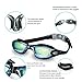 FMU Swim Goggles, No Leaking Anti Fog UV Indoor Outdoor Swimming Goggles with Nose Clip Ear Plugs and Free Protection Case for Adult Men Women Youth Kids
