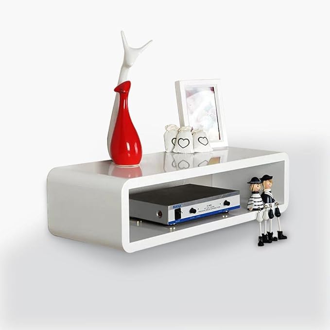 Popamazing 50cm Floating Cube Shelves Wall Mounted TV Sky Box Storage Shelf Living Room