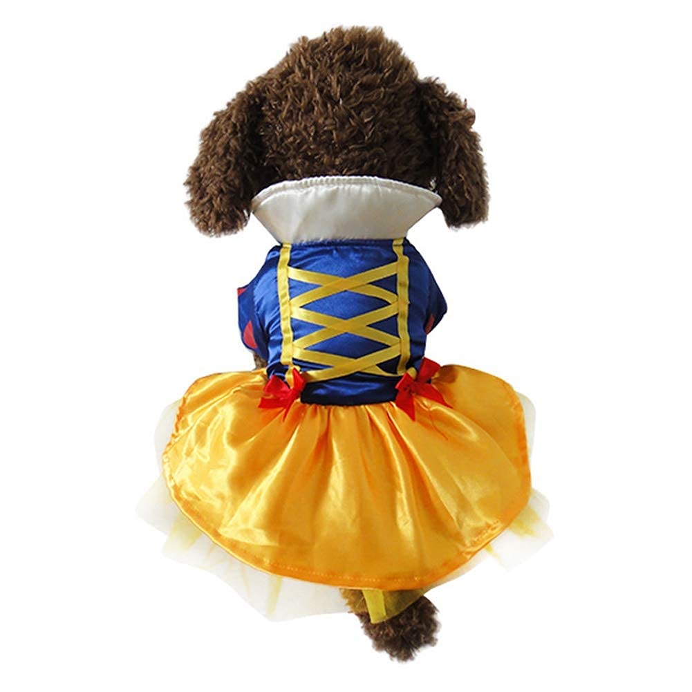 Snow Dog Costume Dog Halloween Costume, Princess Dogs Dress Snow Halloween Cat Costumes Pet Apparel, Cute Cosplay Costumes Coat for Halloween Party Christmas Special Events