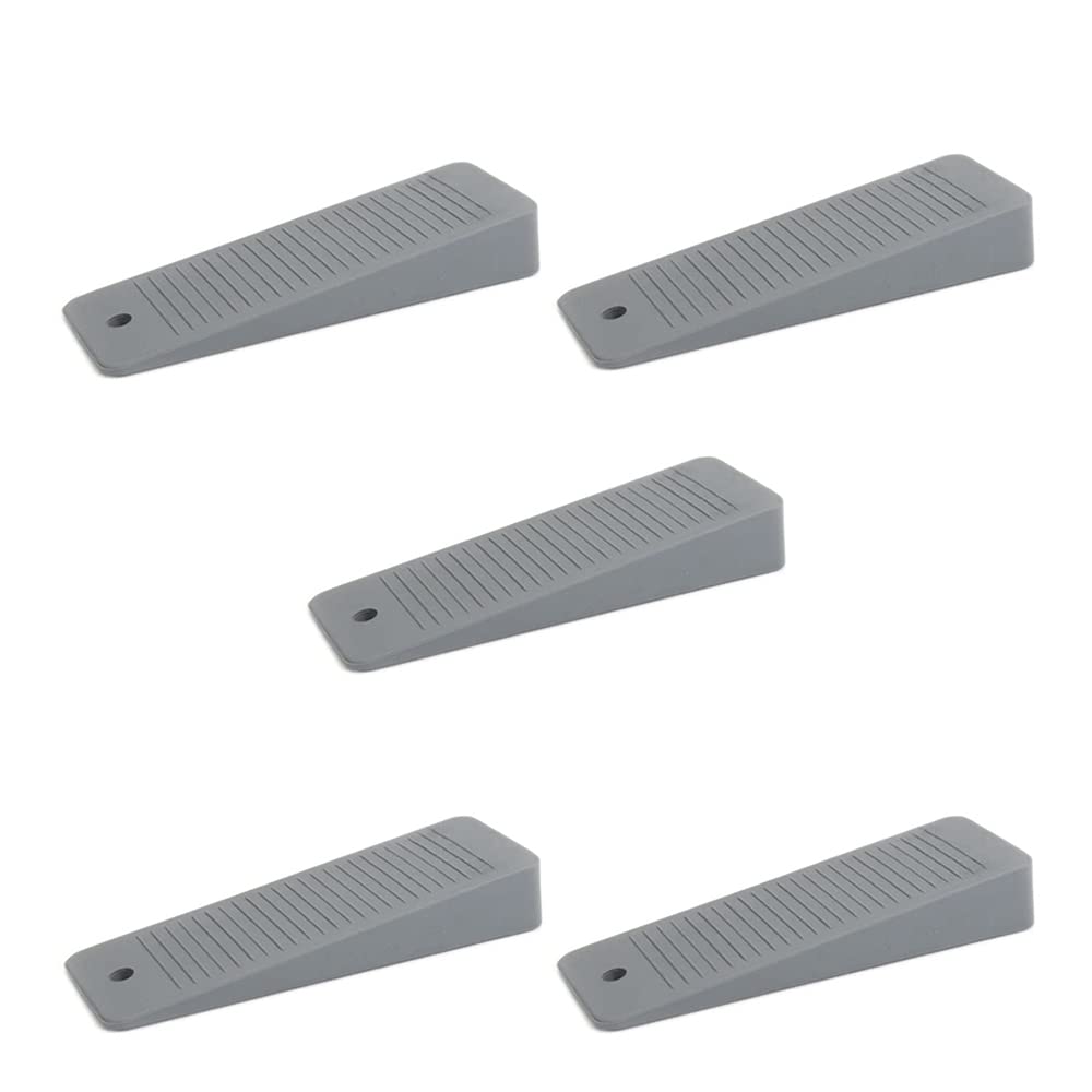 Sossai Door Shim/Wedge/Window Doorstop (Set of 5) hard rubber TSK95 | Colour : grey