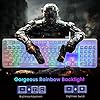 Wired-USB-Gaming-Keyboard-Mouse-Combo-Set-104-Keys-LED-Rainbow-Backlit-12-Multimedia-Keys-Gaming-Keyboard-2400DPI-6-Buttons-Optical-Mouse10-Lighting-Modes-RGB-Mice-Pad-Compatible-with-PC-Laptop-Mac Wired Gaming Keyboard and Mouse Combo, 104 Key LED Rainbow Backlight USB FN Multifunction Key Membrane Keyboard + 2400…