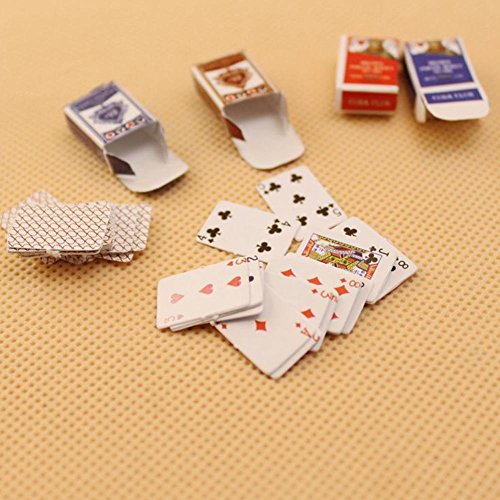 C-Pioneer 1:12 54pcs Playing Cards For Doll Soldier Mini Porker Dollhouse Miniature Accessory - Thumbnail 3