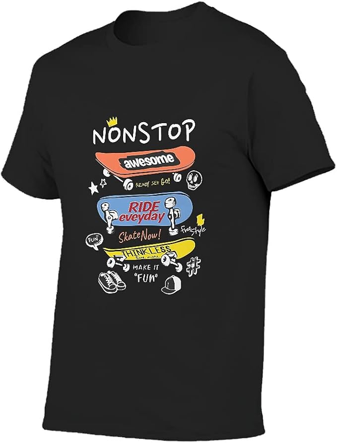 Skateboard Men's TShirt Durable Sport Fitness Short Sleeve T Shirts