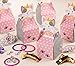 Juvale Cat Party Favor Boxes - 24-Pack Paper Treat Boxes with Die-Cut Princess Kitty, Cute Cat Themed Gable Boxes, Goodie Gift Loot Boxes, Girls Birthday Party Supplies, 3.5 x 3.5 x 8 Inches