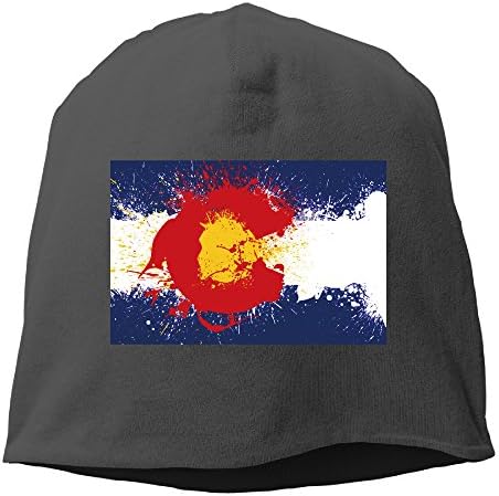 Colorado Flag Sunset Skull Cap Black