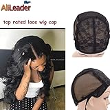 Black Double Lace Wig Caps For Making Wigs Hair Net with Adjustable Straps Swiss Lace from AliLeader