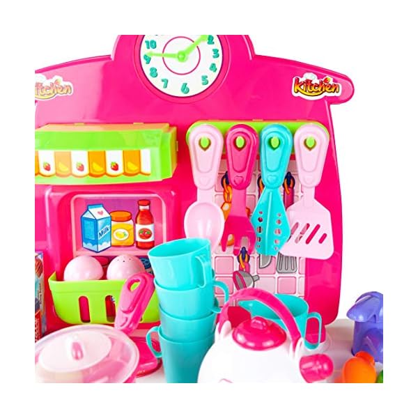 SILUK Küche,Spielküche, Kinderküche, Spielzeugküche mit vielen Zubehör – Bild 8