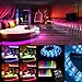 LED Strip Lights Sync to Music, 5M/16.54ft 300LED 12V Flexible Multi Color LED Lights Strip Kit, SMD 5050 Waterproof Rope Light, Cuttable Lighting Strips with RF Remote for Home Bar Party Decoration