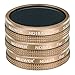 Neewer Multi-coated 3 Pieces Filter Kit for Autel X-Star, X-Star Premium Drones, Made of Ultra High Definition Glass and Aluminum Frame, Includes ND4/PL Filter, ND8/PL Filter, ND16/PL Filter (Gold)