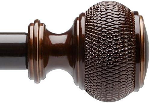 Woven Ball Adjustable Curtain Drapery Rod (72"-144")