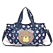 Mom Miya Large Capacity Multifunction Mummy Diaper Bag Tote Bag Mother Nappy Bag Set 3pcs Star Bear Design 2 Color (Blue)