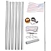 ZENY Sectional Flag Pole Kit American Flag & Ball Top Hardware Outdoor Garden Halyard Pole Inground Flagpole with 3x5 US Flag for Residential or Commercial(20FT)