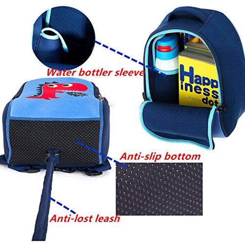 JiePai Dinosaur Toddler Kids Backpack with Harness Leash for Boys Girls Age 1-3