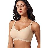 Wireless Jelly Bra Gel Push Up Band Cup Sizes Scalloped Bras for Women No Underwire T Shirt Bra