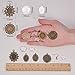 SUNNYCLUE 1 Box 72Pcs DIY 12 Pairs 6 Style Dangle Cabochon Earrings Making Starter Kits Include Earring Wire Hooks, Cabochon Settings, Round Oval Glass Dome Tiles, Antique Bronze
