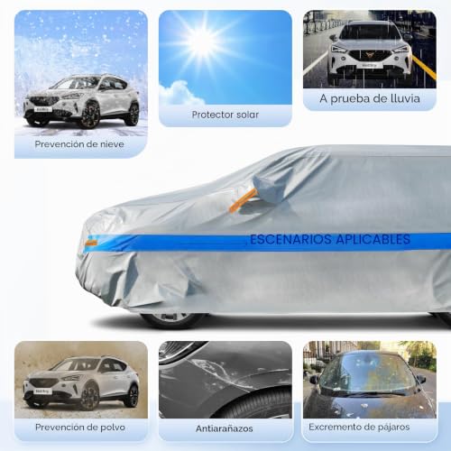 Holthly Car Cover SUV Outdoor Waterproof, Car Cover 4x4 10 Layers, Car Cover Sunscreen, Layer for Car Suitable for Audi Q7, BMW X5, Mercedes GLE, Porsche Cayenne etc. YXL