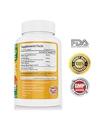 Wellixir Organic Turmeric Supplement – Vegan Curcumin with Bioperine Capsules – 500mg Curcumin with Ginger Root Extract, Curcumin and Turmeric for Joint Health – 95% Curcuminoids Formula
