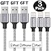 iPhone Charger ,KOYCGD Lightning Cable 6FT USB Charging Cable Nylon Braided Cord for iPhone iPod iPad Mini Air Pro and More (Gray)