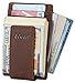 Money Clip, Front Pocket Wallet, Leather RFID Blocking Strong Magnet thin Wallet (one size,Khaki (Id Window Crazy Horse Leather))