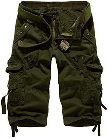 Frozac Men's Shorts Men Jeans Bape Men Clothes 2018 Summer Pants Man Sweatpants Casual Knee Lenght Army Green 36