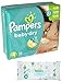 Pampers Baby Dry Size 4 Disposable Diapers - 28 count (3 Layers of Protection) + Sensitive Wipes Travel Pack 18 ct