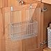 mDesign Over The Cabinet Kitchen Storage Organizer Basket for Aluminum Foil, Sandwich Bags, Cleaning Supplies - Chrome