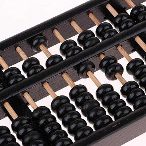 Baosity Kids Children Math Calculator Educational Wood Abacus Vintage Chinese Counting Frame Abacuses Calculator, Black